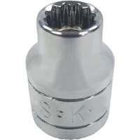 SK Hand Tool 45214 - 7/16" 12PT Chrome Socket - 3/8" Drive